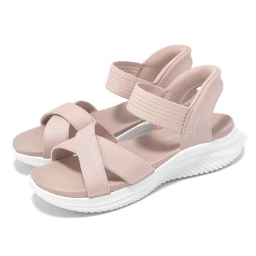 Skechers 涼鞋 Ultra Flex 3 Slip-Ins 女鞋 粉白 守護地球系列 瞬穿科技 輕量 健走涼鞋 119975BLSH
