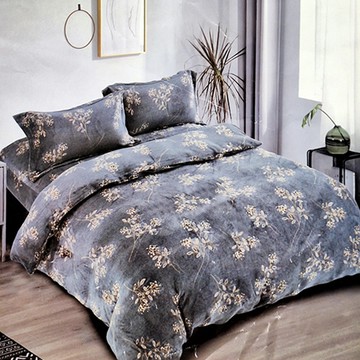 Prawear 巴麗維亞 法蘭絨床包被套組 雙人加大 鈴蘭夢  被單 + 床包 + 薄枕套