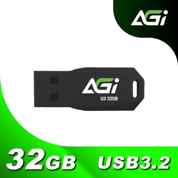 AGI亞奇雷 UP138 32GB USB 3.2 Gen 1 隨身碟(黑色)