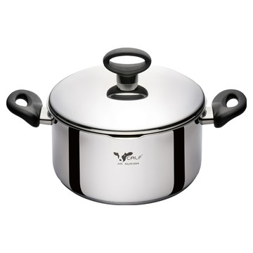 BUFFALO 牛頭牌 巧用湯鍋 20cm 雙耳  Silver  1個