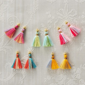 花園流蘇耳環 / Tassel Pierced earrings Flower garden