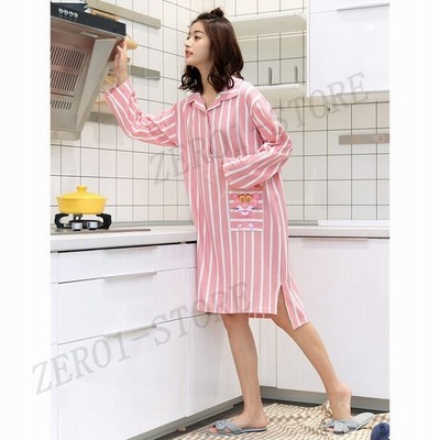 ヴィジョン ストリートウェア ルームウェア パジャマ レディース 春夏 前開き 綿 長袖 女性 ワンピース 女子 寝巻き 部屋着 通販 Lineポイント最大get Lineショッピング