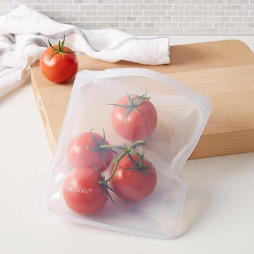 美國 Stasher 大長形矽膠密封袋-雲霧白