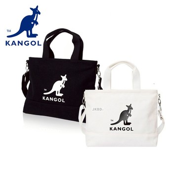 KANGOL 英國 袋鼠 經典LOGO兩用側背包 【61251709】 包包 帆布包 斜背包