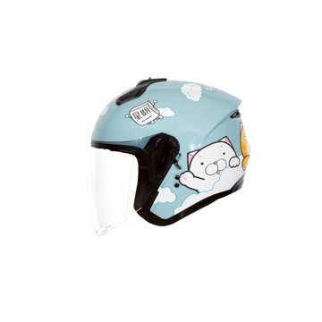 【SOL Helmets】SO-XP開放式安全帽 (白爛貓_冰湖青) ｜ SOL安全帽官方商城｜MIT｜原廠現貨｜3/4