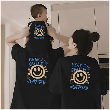 限量聯名💥純棉短袖親子裝2026夏季新款一家三口母子母女裝家庭拍照夏裝t恤1ZR5