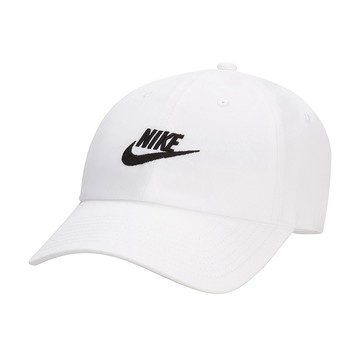 【NIKE】U NK CLUB CAP U CB FUT WSH L 白帽 老帽 帽子 FB5368-100