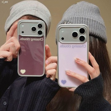 i18Pro手機殼.ins簡約純色英文愛心適用iPhone1716蘋果手機殼15Promax銀14滴膠131211