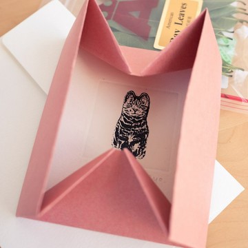 版畫郵驛 no.2「cat tin」 (銅版畫)