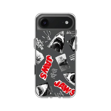 iPhone Air Clear Case（相機按鈕） 透明 - Jaws - 大白鯊 - 紅色大白鯊