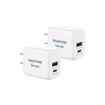 GIGASTONE 33W雙孔急速快充充電器 雙入組 (PD-6333W 2PK)