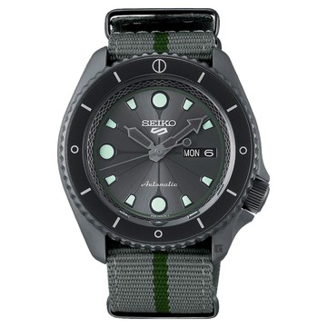 Seiko 精工 5 Sports 機械男錶 火影忍者聯名款 SRPF75K1 4R36-​09G0H 42.5mm  黑色 + 灰色