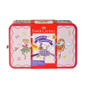 Faber-Castell 德國 美術生指定用品 音樂盒25色連接筆組-155095