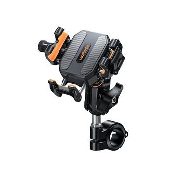 LanParte 迷你減震機車快扣手機支架(管夾款)