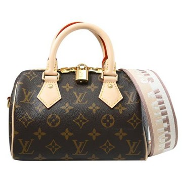 Louis Vuitton LV M46222 Speedy 20 經典Monogram帆布寬背帶手提包