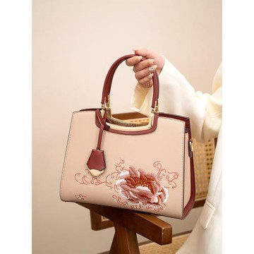 牡丹花中國風刺繡女士包包媽媽款新中式手提包氣質送老婆生日禮物