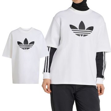 Adidas Spacer Trf Tee 女款 白色 寬鬆 LOGO大三葉草 圓領 運動 休閒 短袖 JV7226