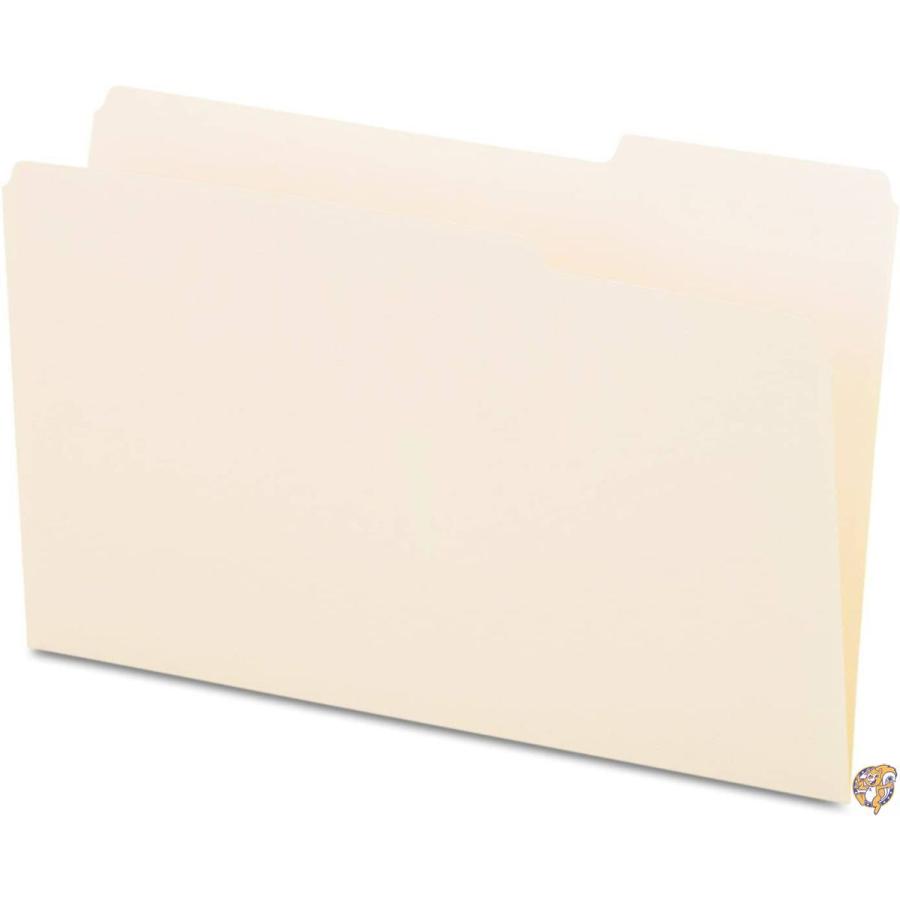 File Folders, Cut, One-Ply Top Tab, Third Position, Legal, Manila,