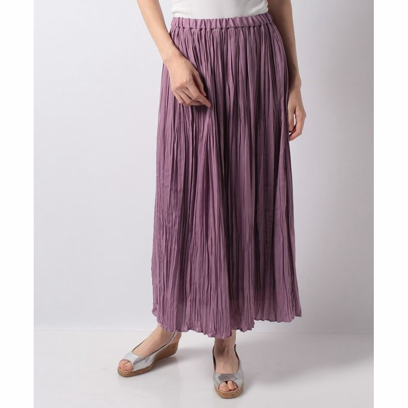 Ships Women Outlet シップス ウィメン アウトレット Wrinkle Pleats Sk レディース ラベンダー 通販 Lineポイント最大1 0 Get Lineショッピング
