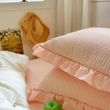 水洗棉絎縫花邊床蓋單件榻榻米韓版夾棉床單人炕蓋三件套四季通用