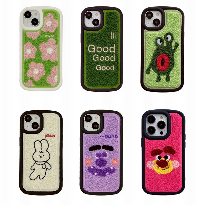 iPhone 14 Pro ケース 韓国風 秋冬 iphone13ケース 刺繍 タオル もこもこ ふわふわ TPU 落下防止 お洒落 スマホケース 保護カバー かわいい 兎 花 ぬいぐるみ アニマル柄 通販 LINEポイント最大2.0%GET LINEショッピング スマートフォンケース iPhone13 ウサギ おしゃれ 刺繍