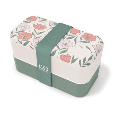 法國 monbento 原創長方形雙層便當盒 花間淺意