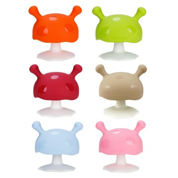 Mombella Q比小蘑菇 固齒器 淡藍/橘色/粉紅/綠色/紅色/奶茶色【德芳保健藥妝】