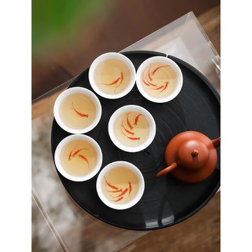 德化白瓷茶杯陶瓷手繪主人杯功夫茶具茶杯套裝單杯個人單杯茶盞