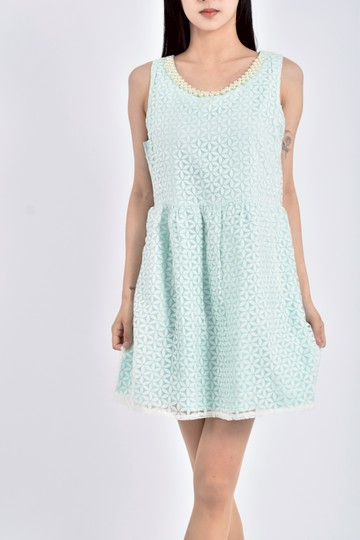 (S) yoco珍珠綠色洋裝