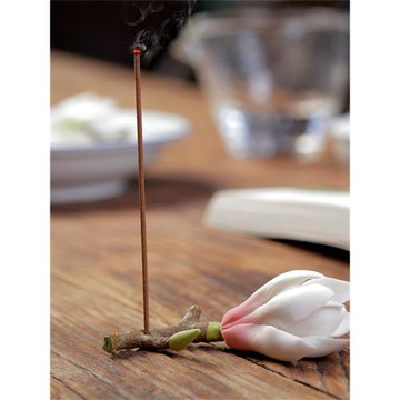 三山堂 玉蘭花茶寵香插精品擺件可養變色 茶具茶臺擺件創意禪陶瓷