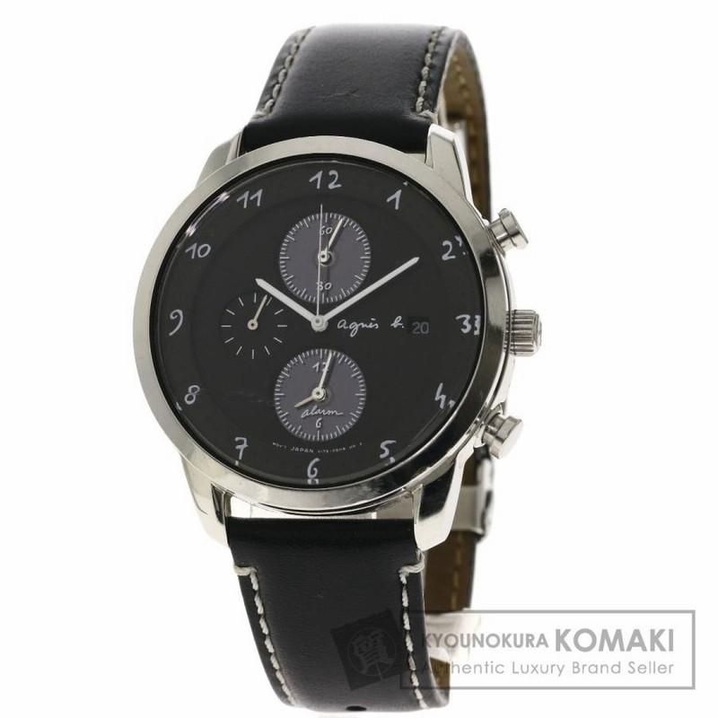 agnes b. アニエスベー クロノグラフ ラウンド メンズ 腕時計 クォーツ