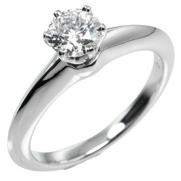 【日本直送】蒂芙尼 TIFFANY&Co. Solitaire 7.5號 戒指 0.53ct VS1/I/3EX Pt950 鑽石 約5.16g【二手】