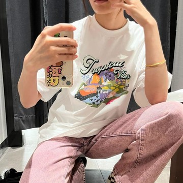 獨家首發🌟潮T恤女2026夏季新款女裝時尚休閒少女清新印花棉質短袖歐美大版RZMU