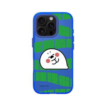 iPhone 16 Pro Clear 激光藍 - 無所事事小海豹 The Nothing Seal - 懶累躺睡