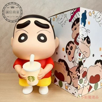 【二小姐優選】會髮光蠟筆小新小夜燈傢具飾品傢居玄關傢居擺件蠟筆小新手辦兒童