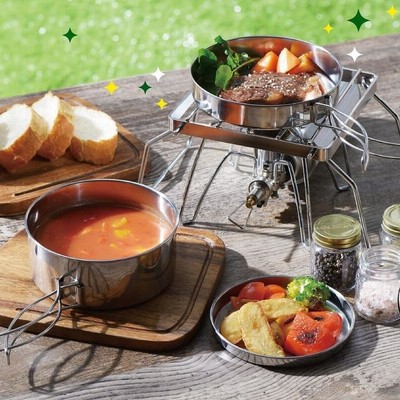 クッカーセット 8点 アウトドアクッカー キャンプ鍋 食器 調理