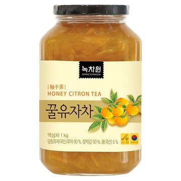 NOKCHAWON 綠茶園 蜂蜜柚子茶 含有豐富果肉 口感飽滿 適合冷沖或熱泡  1kg  1入  1罐