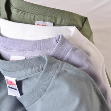 日系純棉重磅不透圓領短袖t恤男女全棉寬松純白半袖體恤大碼打底T