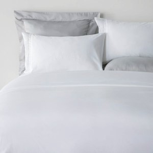 (組)伊登素色500織埃及棉床被四件組特大 晨白