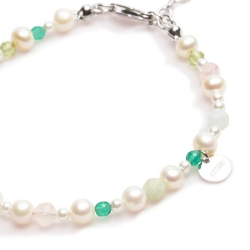 Turquoise Green Fresh Water Pearl Bracelet 松綠珍珠手鍊