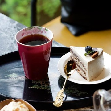 卻道海棠依舊 景德鎮胭脂紅漸變 手繪海棠花可樂杯