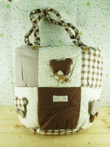 【震撼精品百貨】日本拼布提袋~肩背包『咖啡』