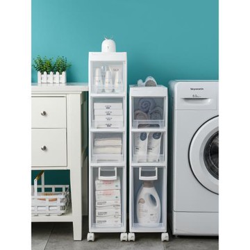 夾縫收納置物架落地多層廚房衛生間浴室20cm縫隙側邊柜窄縫收納架