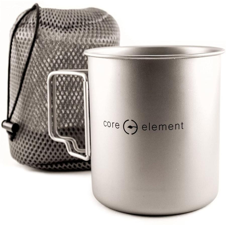 Core Element Dual Purpose Camping Mug or Pot with Lid 100% Titanium