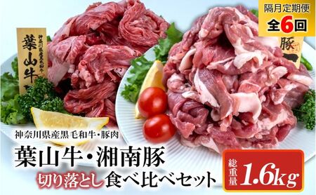 葉山牛と湘南豚切落し食べ比べセット 隔月定期便・全6回  定期便 国産 国産牛 国産豚 肉 冷凍 ギフト 贈答 プレゼント 誕生日 お取り寄せ 