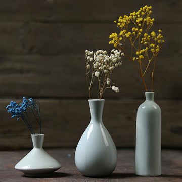 溯瓷堂日式茶桌小花瓶小花插茶道茶席搖鈴樽小花器迷你陶瓷花瓶器