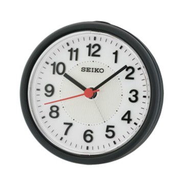 seiko SK037 精工鐘 (QHE159K) 小型居家式圓形小鬧鐘(黑色)/9.3*9.2*6.3 cm｜樂天全館特惠中★指定刷卡回饋10%