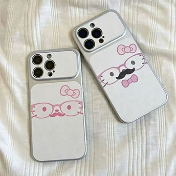 粉眼鏡kt適用蘋果17手機殼iPhone16promax全包15大視窗14/13/12女