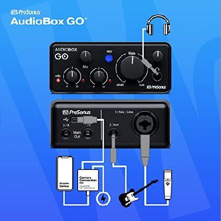 PreSonus AudioBox GO USB-C Audio Interface for music production with Studio One DAW Recording Software, Music Tutorials, Sound Samples and Virtual I