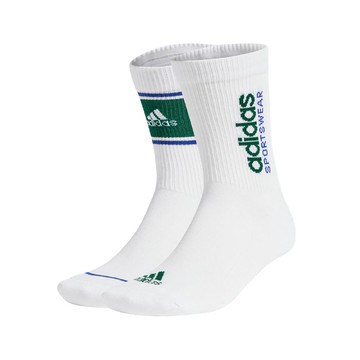 休閒襪 CRW SPW BLock 長襪 襪子 白 綠 中筒 愛迪達 2雙入 IY7820